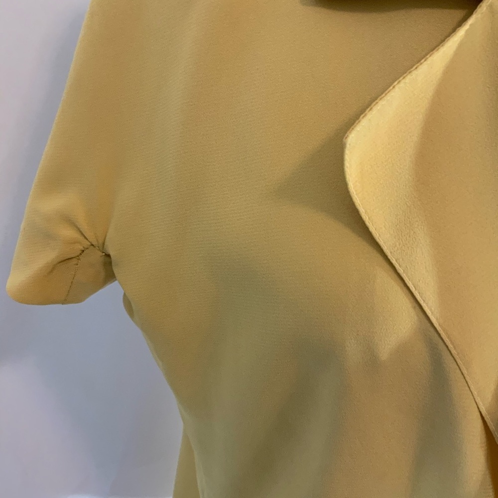 yellow vintage double breasted button up blouse - Picture 4 of 7